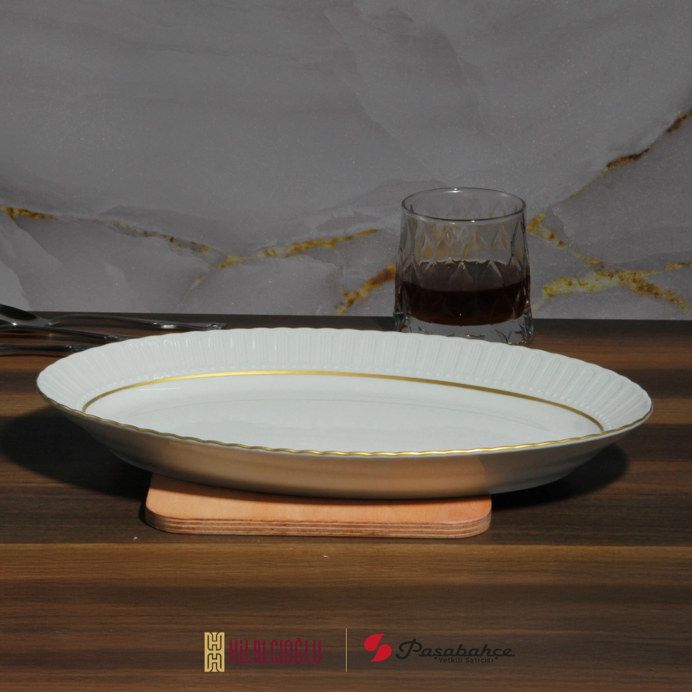 KÜTAHYA PORSELEN 35 CM YALDIZLI KAYIK