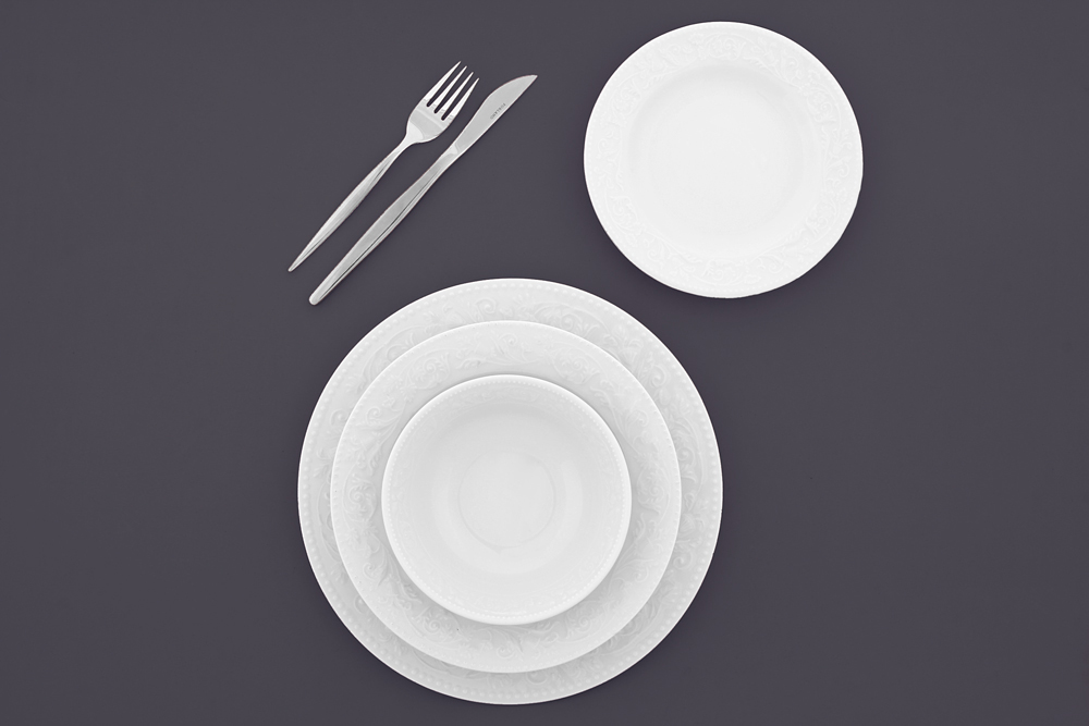 PORLAND HAZAN BEYAZ YENİ YEMEK TAKIMI 24 PRÇ