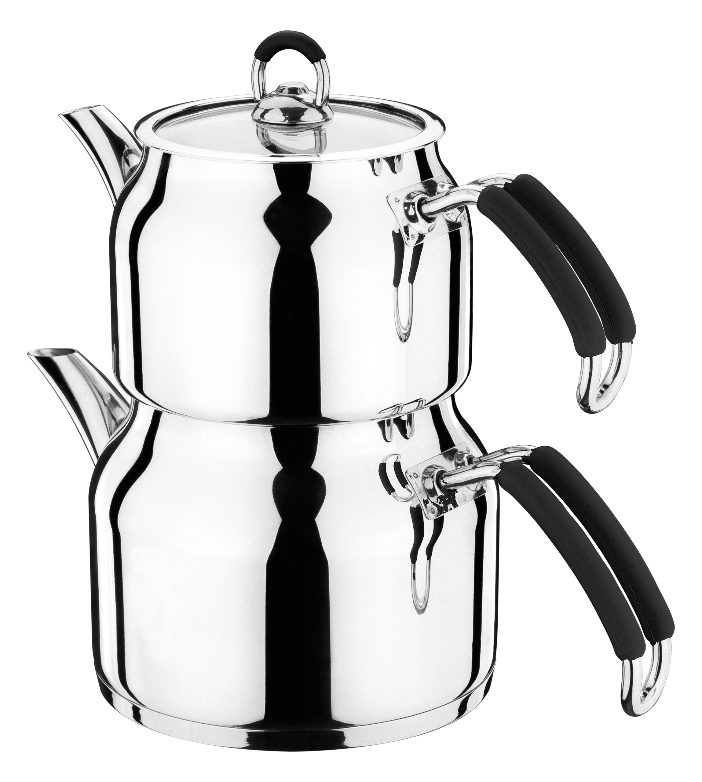 AKDENİZ İMAJ AİLE SİYAH SİLİKON KULP ÇAYDANLIK*8
