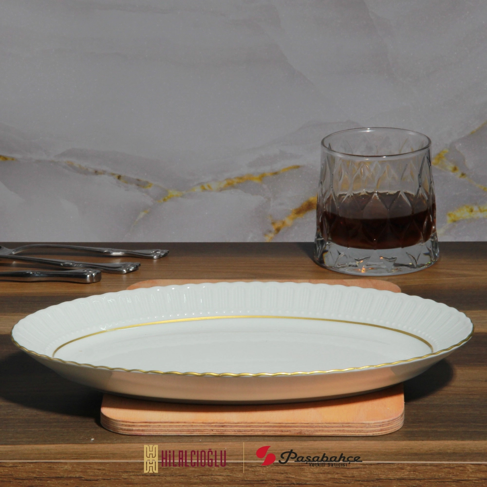 KÜTAHYA PORSELEN 30 CM KAYIK YALDIZLI